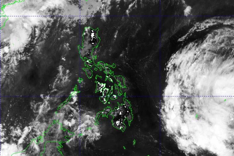 Vùng áp thấp ở phía đông Philippines ngày 22.5. Ảnh: PAGASA