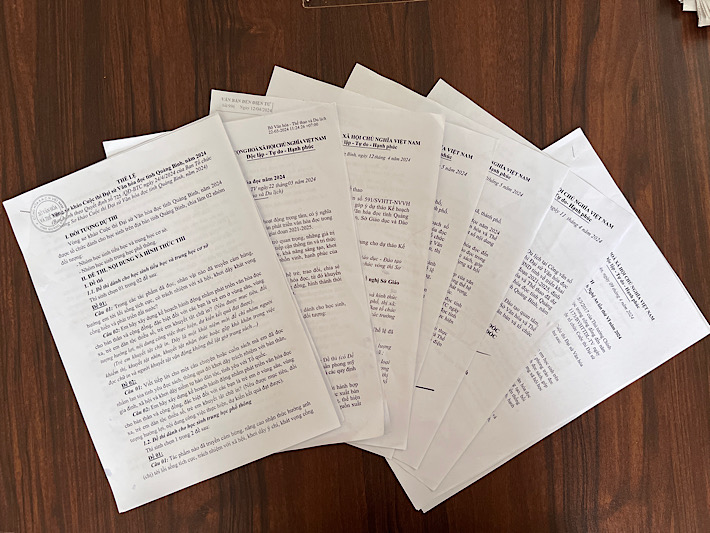 Nhiều phụ huynh cho rằng, đề thi Đại sứ Văn hóa đọc năm 2024 không phù hợp với học sinh tiểu học. Ảnh: Công Sáng