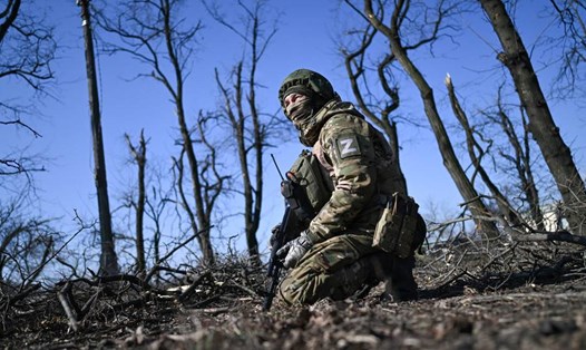 Quân nhân Nga gần Donetsk. Ảnh: Sputnik