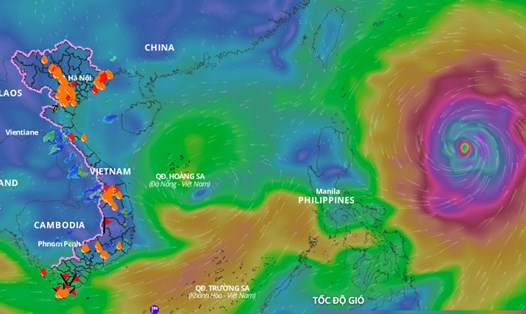 Dự báo bão, áp thấp nhiệt đới tập trung vào giai đoạn tháng 9 - 11. Ảnh minh họa: Hệ thống Giám sát thiên tai Việt Nam
