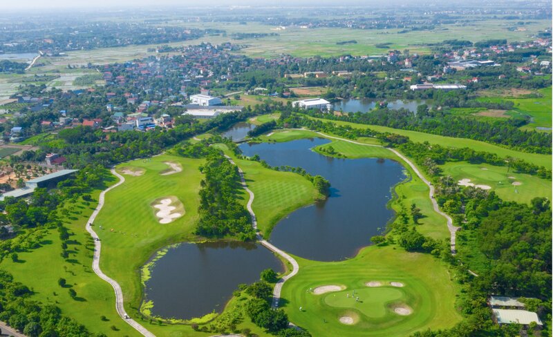 Hình ảnh sân golf Minh Trí (xã Minh Trí, huyện Sóc Sơn, Hà Nội). Ảnh: Hanoi Golf Club