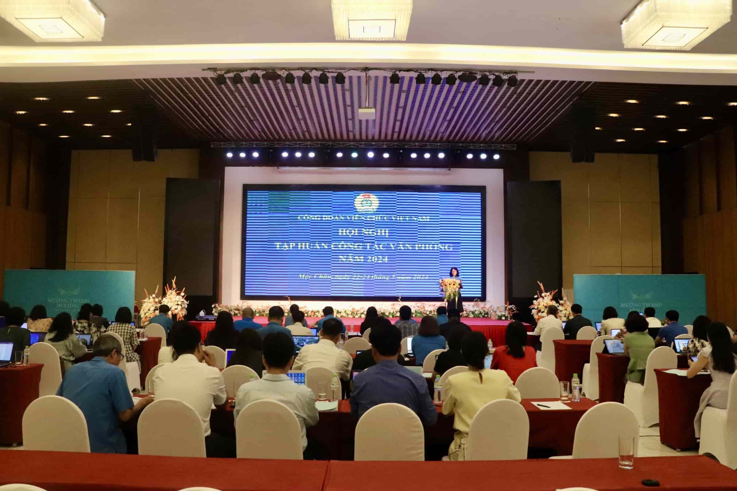 Hội nghị tập huấn diễn ra từ ngày 22-24.5.2024. Ảnh: Công đoàn Viên chức Việt Nam.