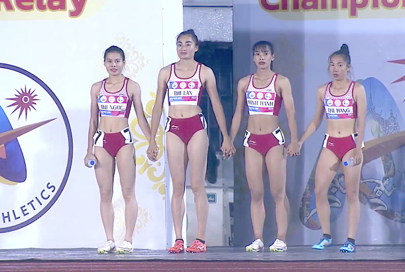 Đội điền kinh Việt Nam tại giải tiếp sức châu Á 2024. Ảnh: Đoàn TTVN 