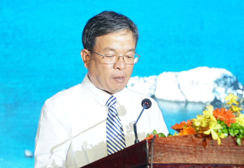 Phó Chủ tịch UBND TP.Hội An Nguyễn Thế Hùng phát biểu tại lễ kỷ niệm. Ảnh Nguyễn Hoàng