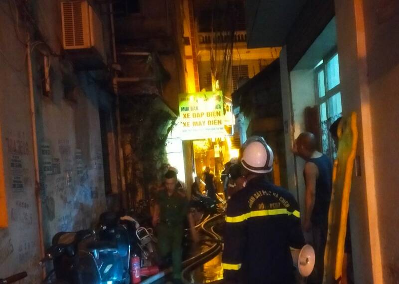 Hiện trường vụ cháy. Ảnh: Thu Giang 