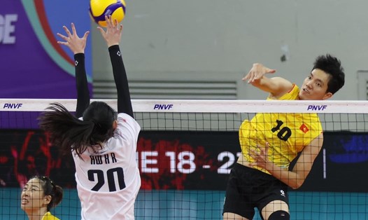Tuyển bóng chuyền nữ Việt Nam gặp Kazakhstan tại AVC Challenge Cup 2024. Ảnh: AVC