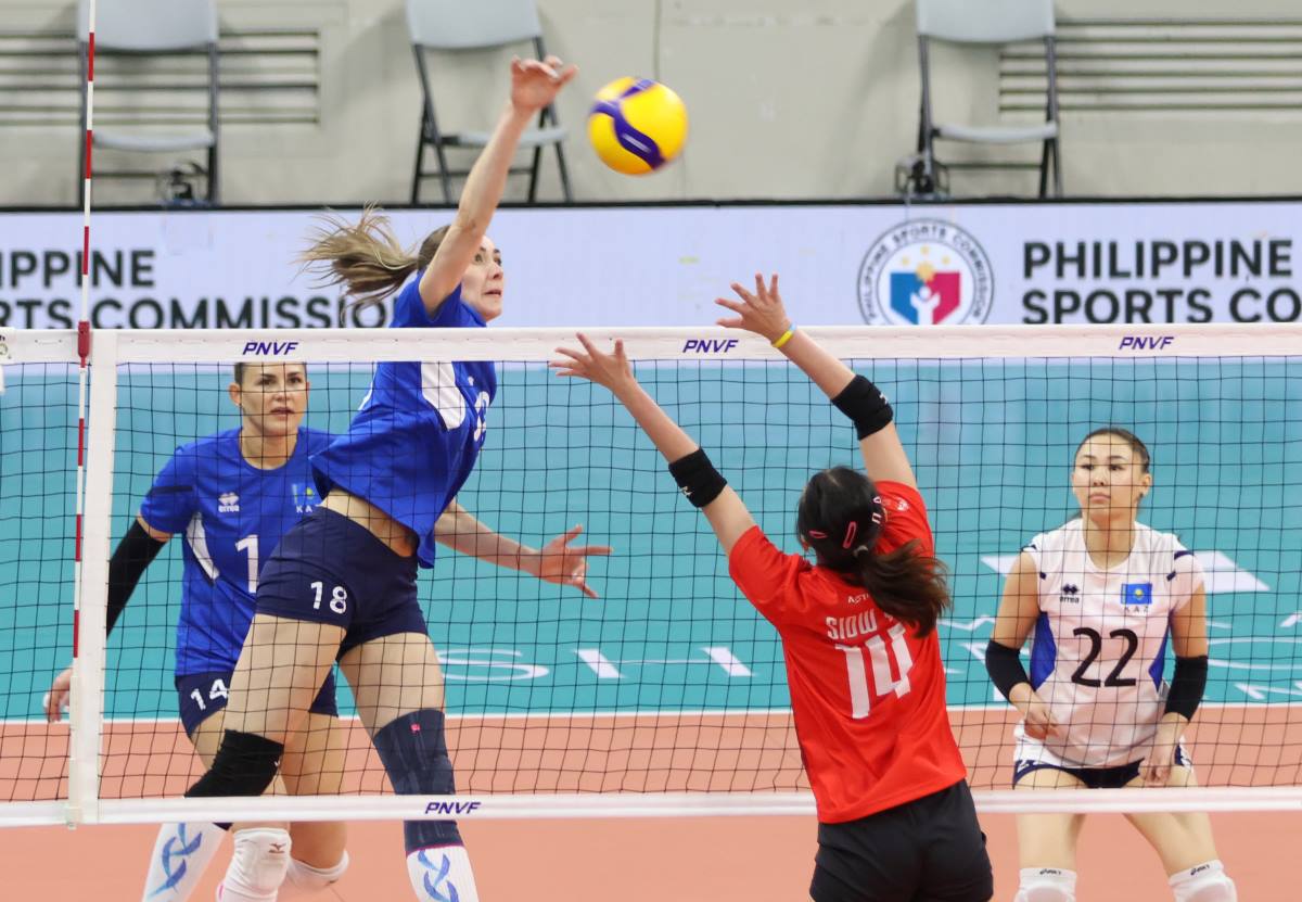 Tuyển bóng chuyền nữ Kazakhstan có chiều cao tốt và nhiều mũi tấn công đa dạng. Ảnh: LĐBC Kazakhstan