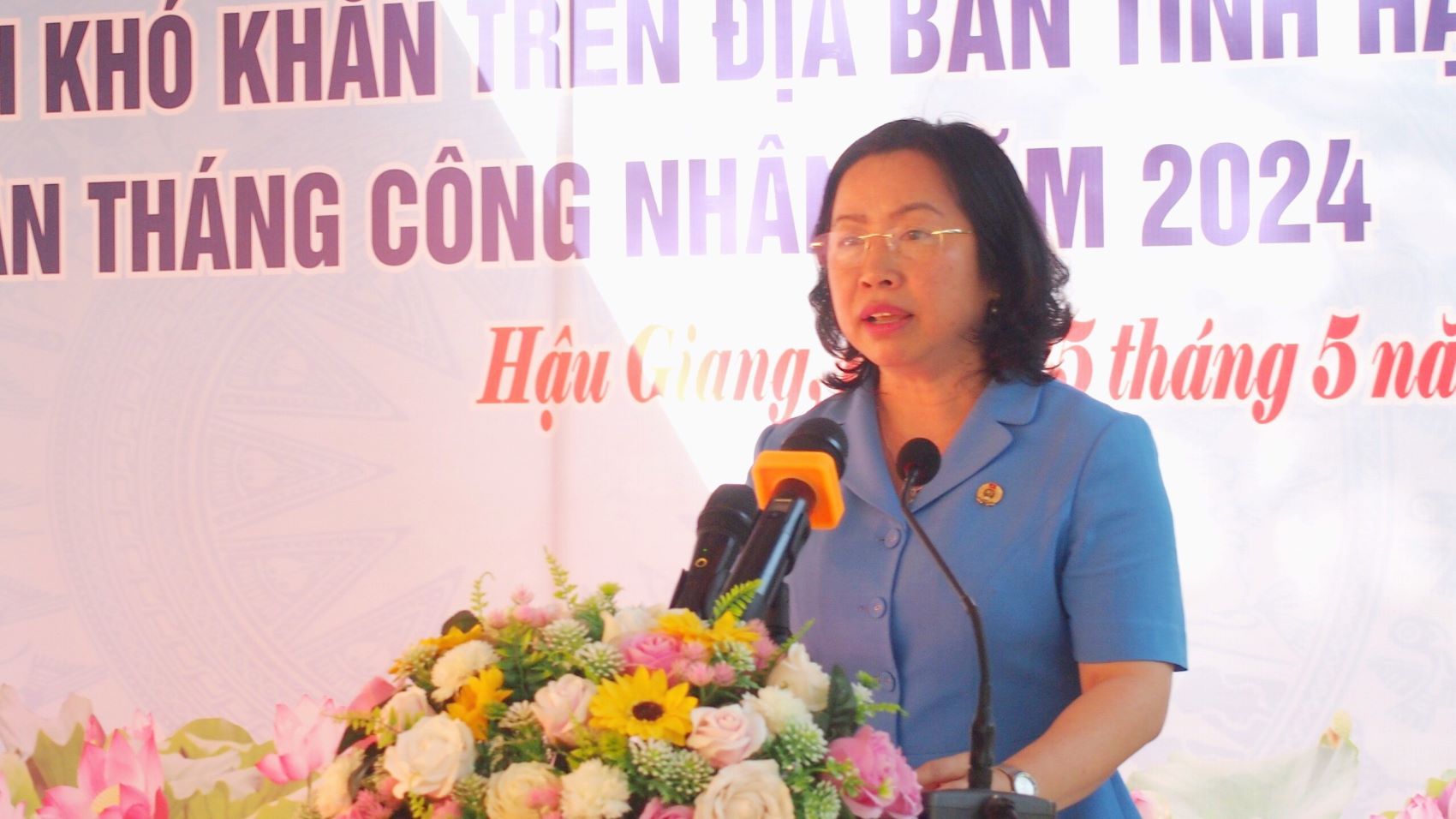 Phó Chủ tịch Tổng LĐLĐ Việt Nam Thái Thu Xương. Ảnh: Bích Ngọc