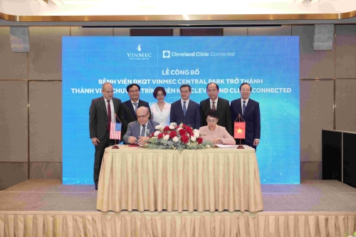 Vinmec Central Park chính thức trở thành thành viên của hệ thống y tế top đầu thế giới Cleveland Clinic Connected. Ảnh: Ngọc Quỳnh
