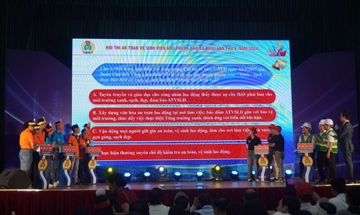 Các đội tranh tài tại Hội thi An toàn vệ sinh viên giỏi TP Đà Nẵng năm 2024.
