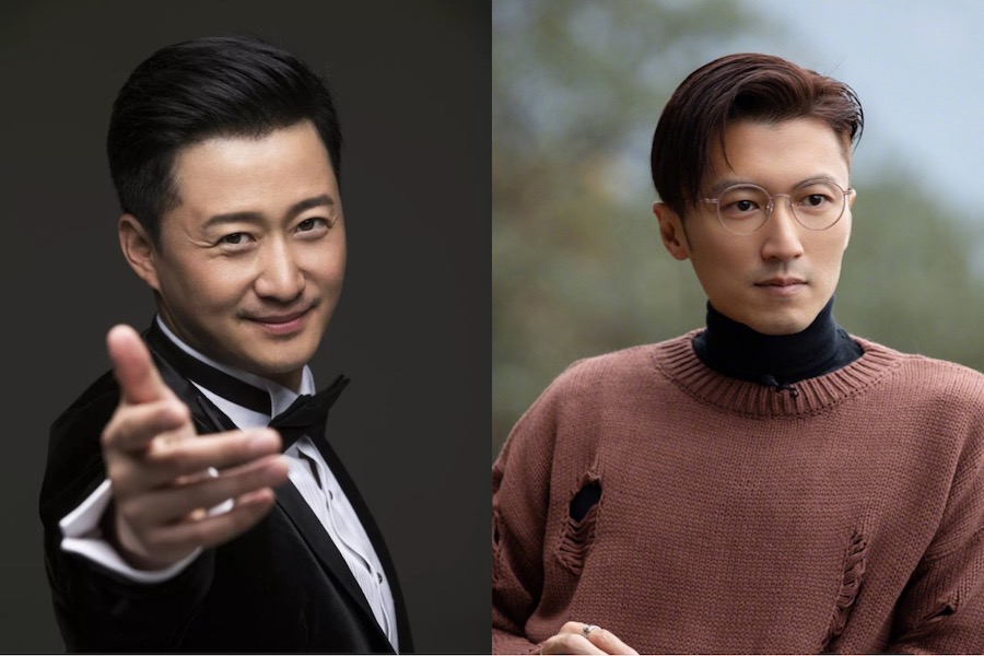 Nam diễn viên Ngô Kinh và Tạ Đình Phong. Ảnh: Sina