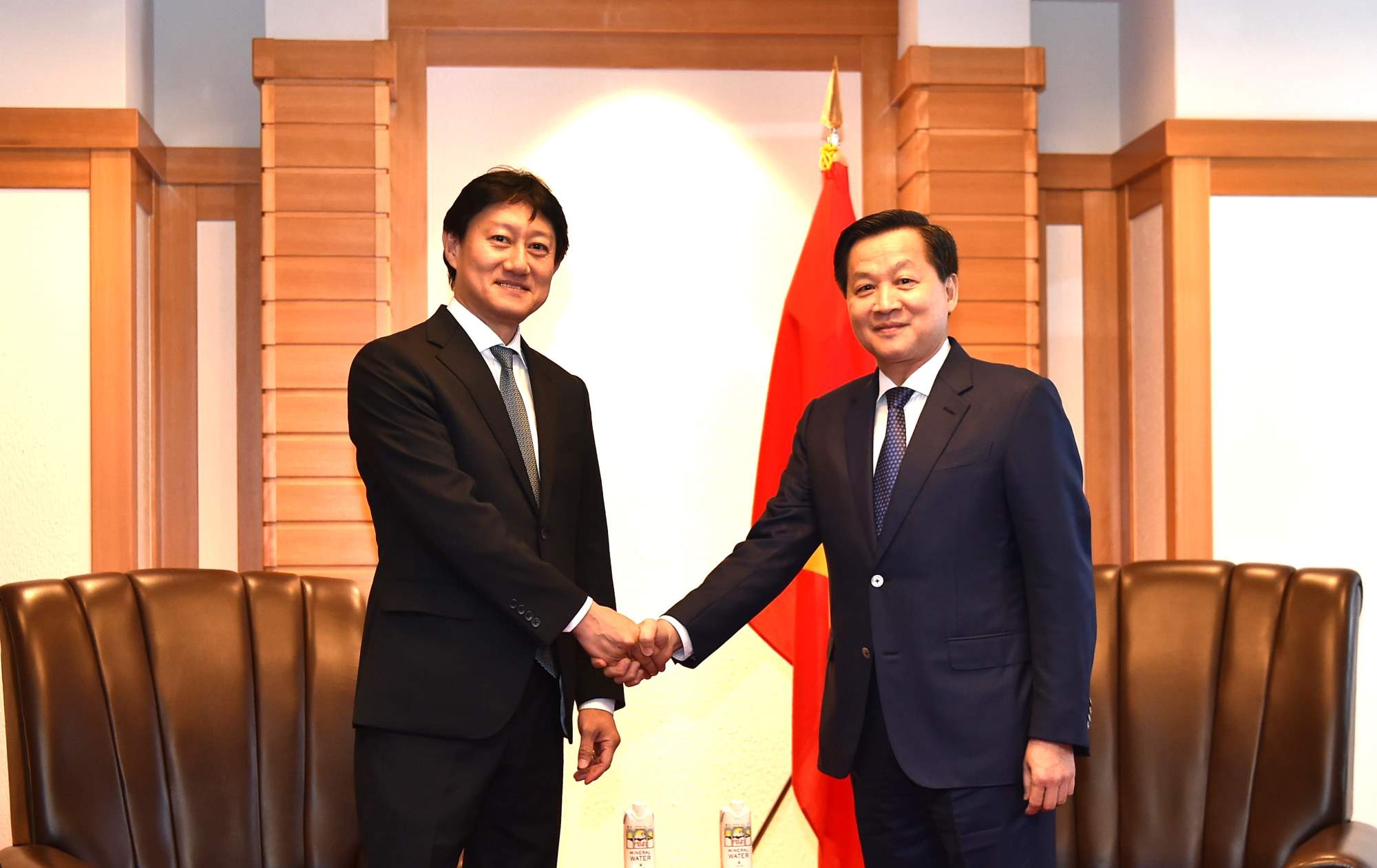 Phó Thủ tướng Chính phủ đề nghị MOECO mở rộng các hoạt động đầu tư kinh doanh tại Việt Nam cho tương xứng với tiềm lực tài chính, trình độ công nghệ của MOECO. Ảnh: Bộ Ngoại giao