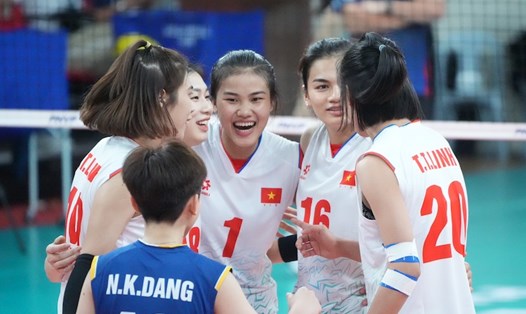 Tuyển bóng chuyền nữ Việt Nam thắng cả 4 trận tại vòng bảng AVC Challenge Cup 2024. Ảnh: VFV 