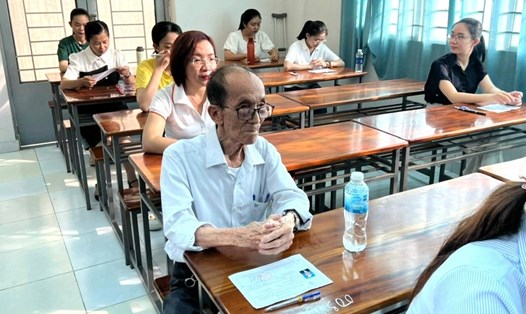 Ông Nguyễn Tấn Thành là thí sinh lớn tuổi nhất tham gia kỳ thi tại Trường Đại học Cần Thơ. Ảnh: Thanh Duy