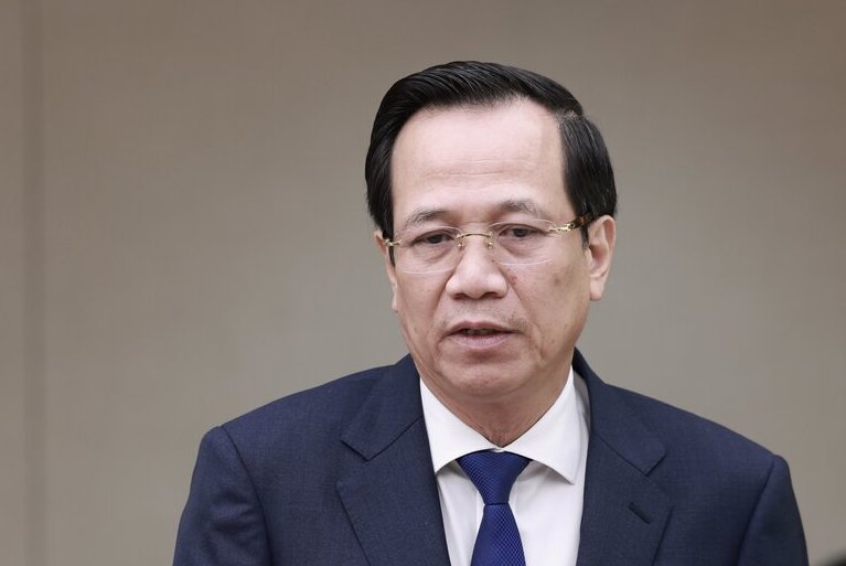 Bộ trưởng Bộ Lao động, Thương binh và Xã hội Đào Ngọc Dung phát biểu tại hội nghị. Ảnh: Hải Nguyễn 