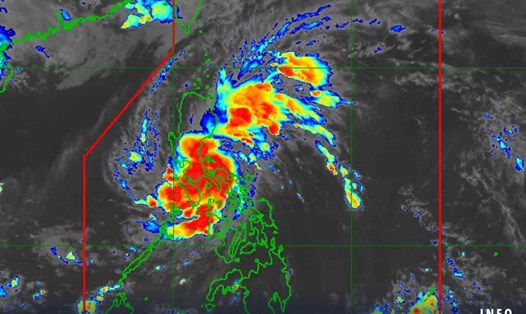 Ảnh vệ tinh bão Aghon (Ewiniar) ở Philippines lúc 8h ngày 26.5.2024. Ảnh: PASAGA