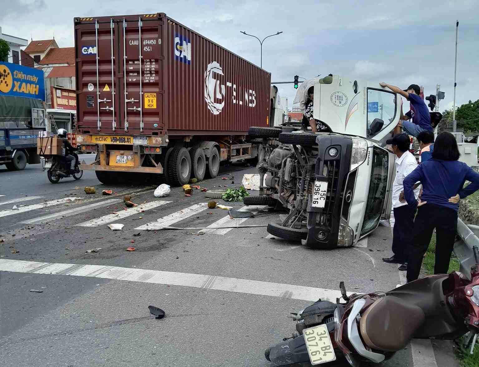 Hiện trường vụ tai nạn. Ảnh: Beat Hải Dương