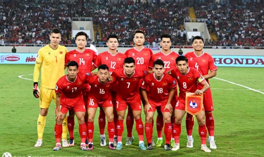 Tuyển Việt Nam hướng đến 2 trận đấu cuối vòng loại thứ 2 World Cup 2026. Ảnh: VFF