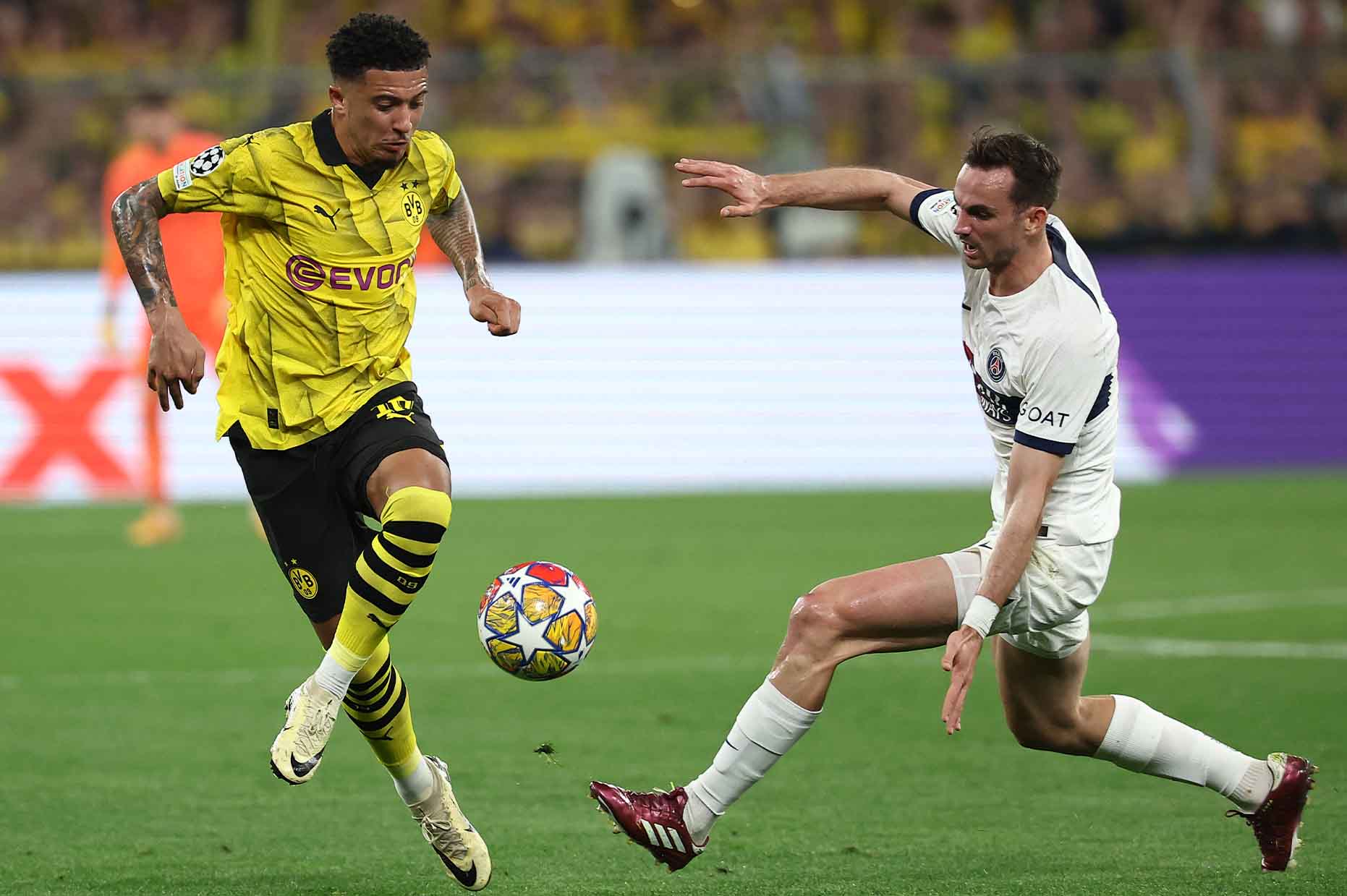Những ngôi sao như Sancho sẽ là điểm tựa của Dortmund ở trận chung kết. Ảnh: AFP