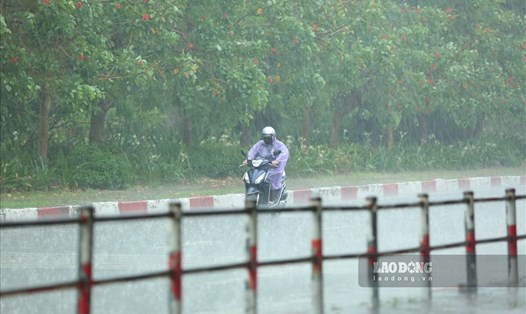Dự báo Hà Nội trở mưa từ chiều tối và đêm nay 28.5. Ảnh: Tô Thế
