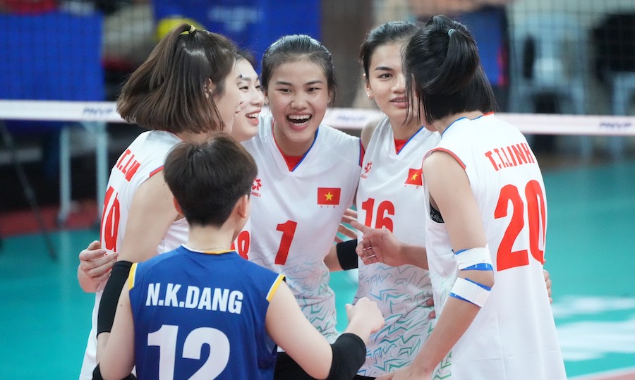 Tuyển bóng chuyền nữ Việt Nam được đánh giá cao hơn đối thủ. Ảnh: AVC
