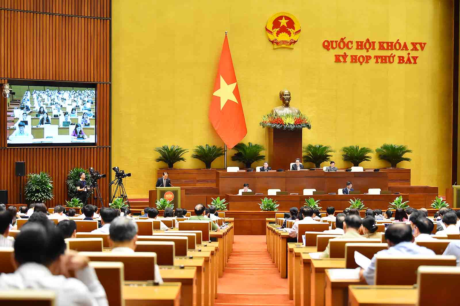 Phiên làm việc của Quốc hội chiều 28.5. Ảnh: Phạm Đông