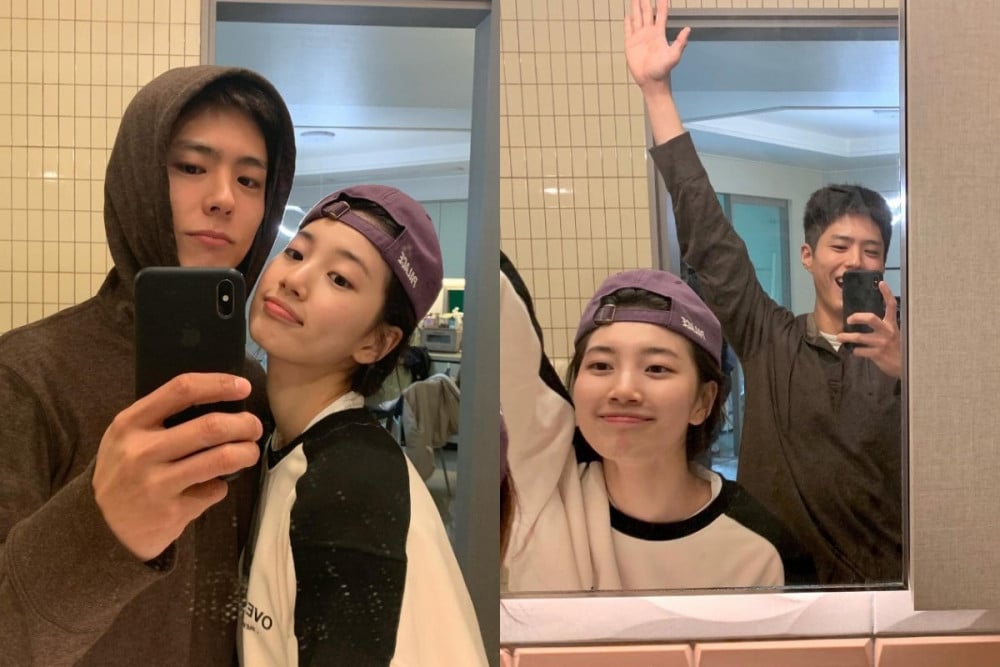 Khoảnh khắc thân mật của Park Bo Gum và Suzy dấy lên tin đồn hẹn hò. Ảnh: Instagram