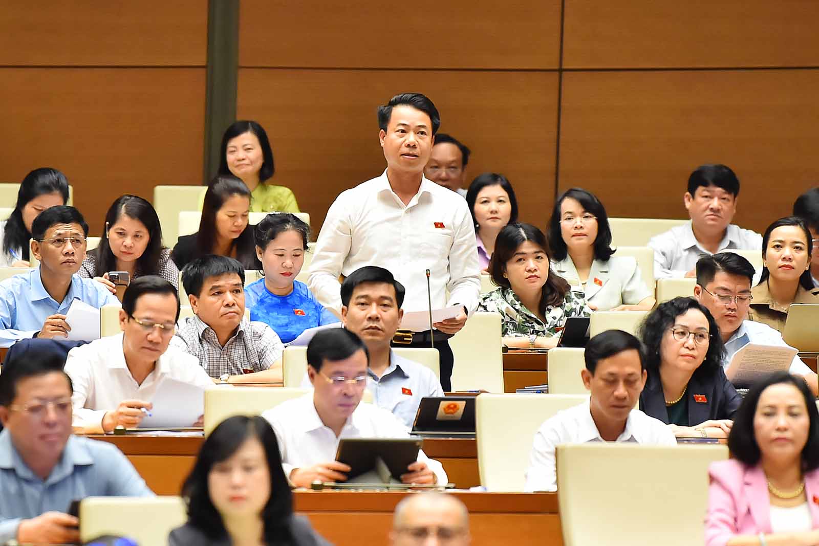 Đại biểu Hoàng Quốc Khánh (Đoàn Lai Châu). Ảnh: Phạm Đông