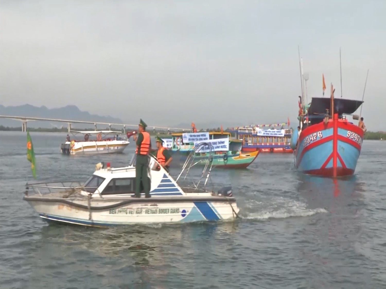 Quảng Nam cảnh báo rủi ro thiên tai trên biển cho ngư dân. Ảnh: Hoàng Bin