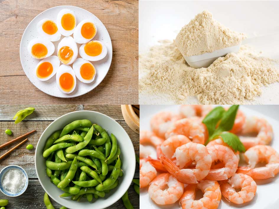 5 loại thực phẩm giàu protein, ít carb tốt nhất nên ăn để giảm cân. Đồ họa: Hồng Diệp.