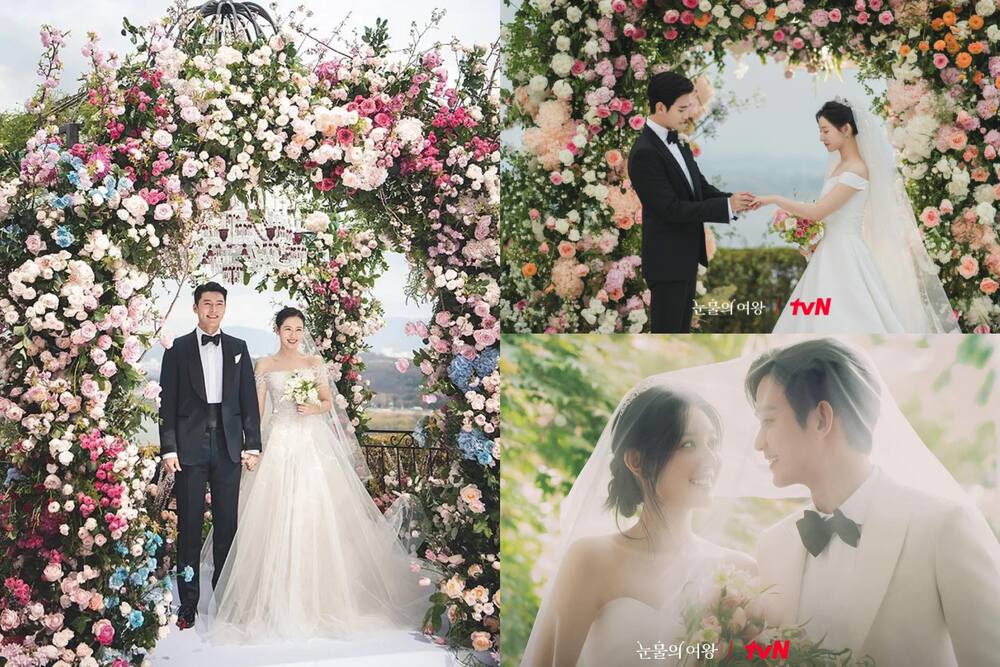 Đám cưới của Kim Soo Hyun - Kim Ji Won được khán giả phát hiện nhiều điểm tương đồng với hôn lễ của BinJin. Ảnh: tvN.