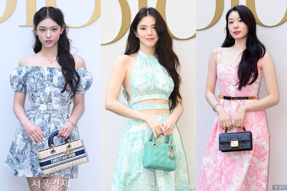 Haerin, Han So Hee, Kim Yuna trong sự kiện Dior ở Seoul. Ảnh: Naver