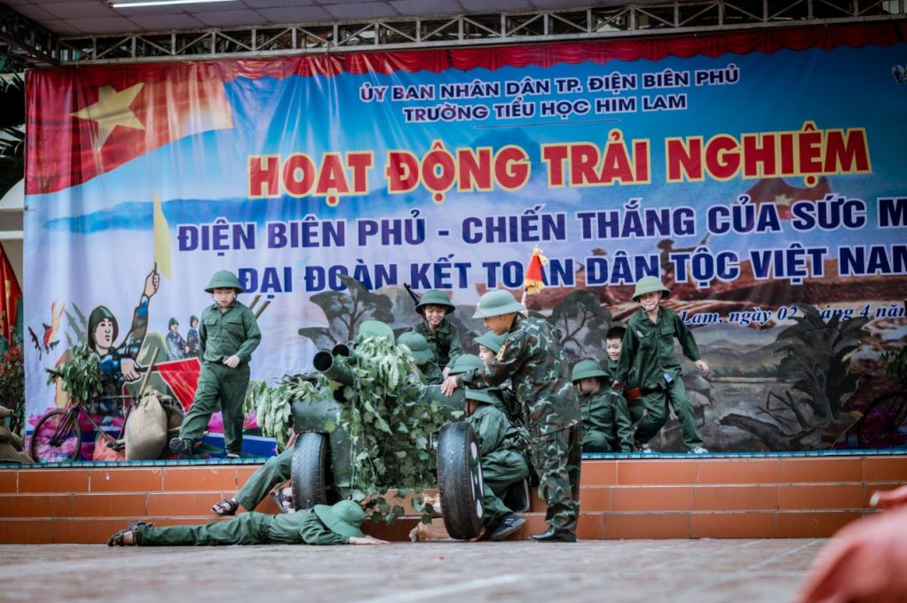 Buổi trải nghiệm của trường tiểu học Him Lam. Ảnh: Cổng thông tin Sở GDĐT Điện Biên