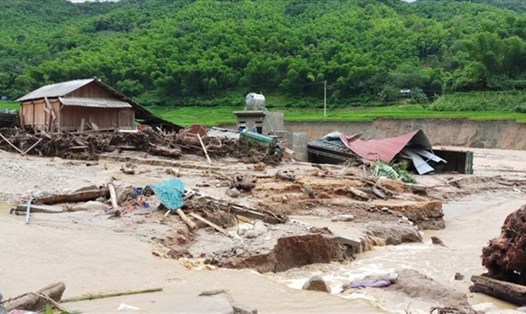 Một vụ sạt lở đất kinh hoàng ở Thanh Hóa năm 2019. Ảnh: Quách Du