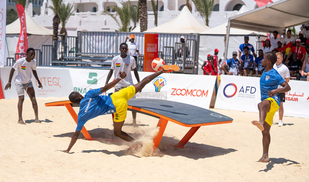 Giải Teqball bãi biển Châu Phi, tổ chức ở Tunisia năm 2023. Ảnh: BTC.
