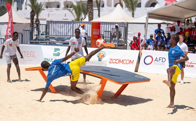 Giải Teqball bãi biển Châu Phi, tổ chức ở Tunisia năm 2023. Ảnh: BTC.