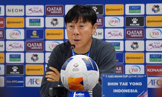 Huấn luyện viên Shin Tae-yong của U23 Indonesia tiếp tục chỉ trích trọng tài. Ảnh: PSSI