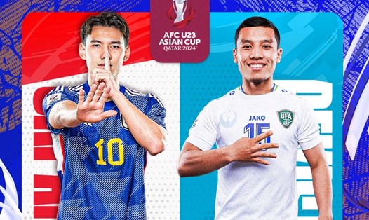U23 Nhật Bản chạm trán U23 Uzbekistan ở chung kết giải U23 châu Á 2024. Ảnh: FPT Play