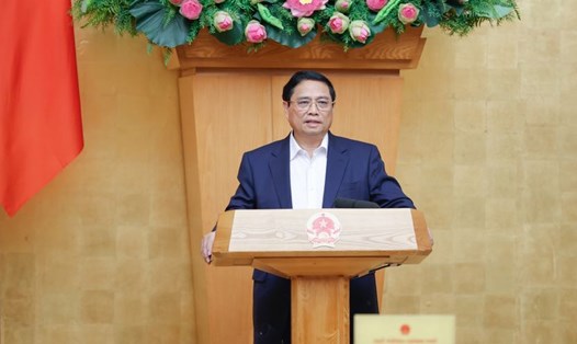  Thủ tướng Chính phủ Phạm Minh Chính chủ trì phiên họp Chính phủ thường kỳ tháng 4 với nhiều nội dung quan trọng. Ảnh: VGP
