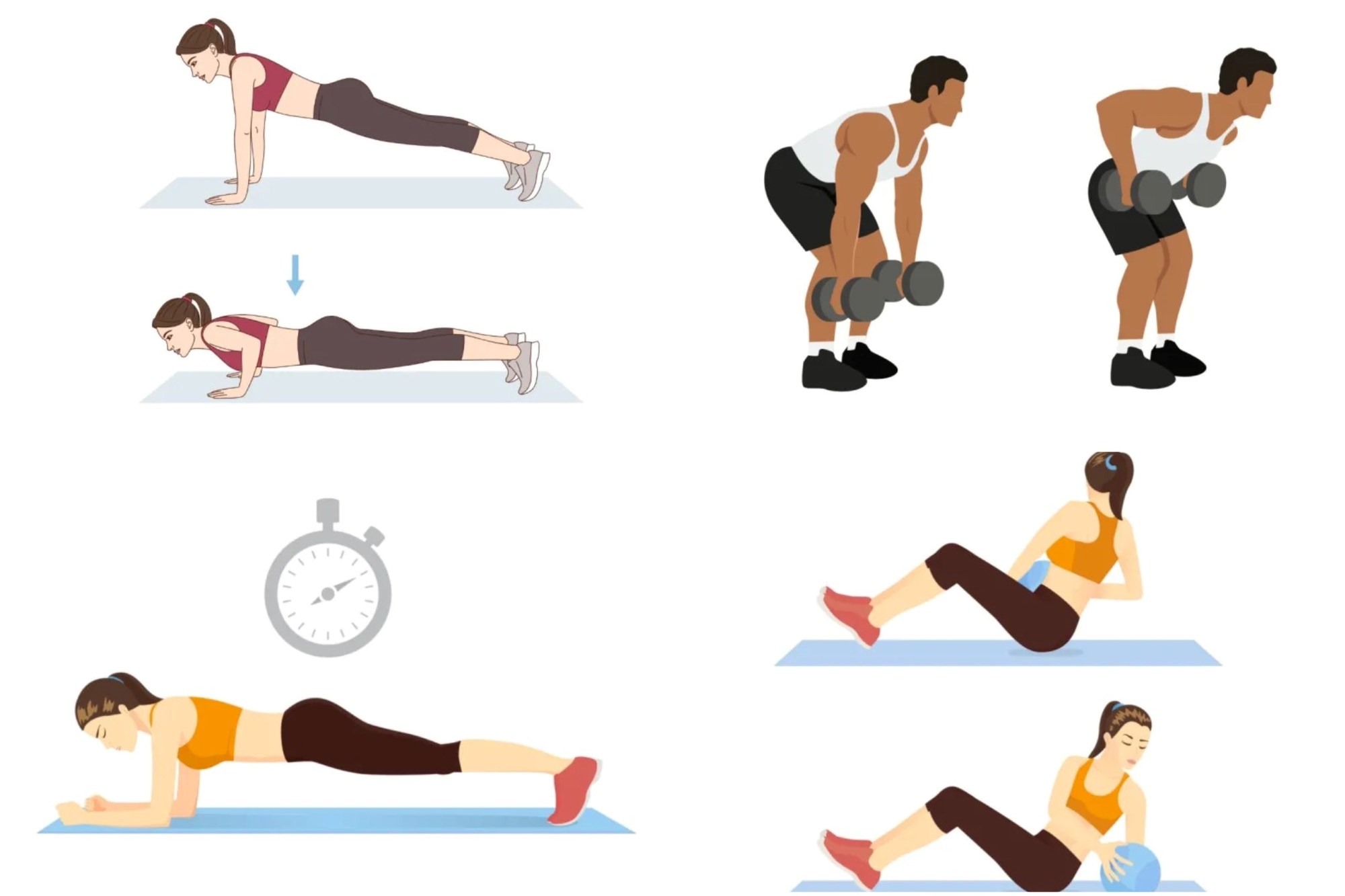 Bài tập thể chất chức năng giúp giảm cân hiệu quả. Đồ họa: Thanh Thanh 