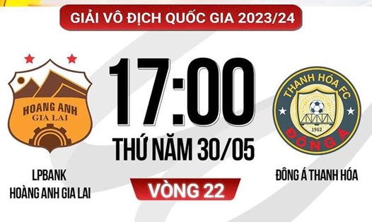 Hoàng Anh Gia Lai và Thanh Hóa gặp nhau tại vòng 22 V.League 2023-2024. Ảnh: FPT Play