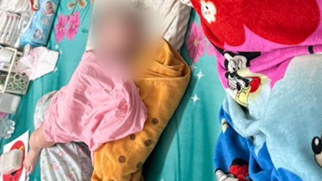 Bệnh nhi trước khi nhập viện. Ảnh: NVCC