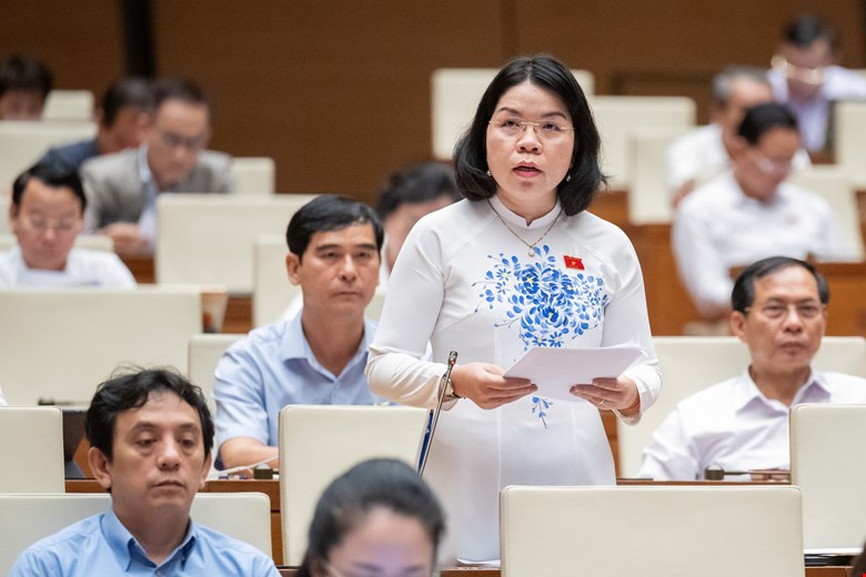 Đại biểu Nguyễn Thị Ngọc Xuân (đoàn Bình Dương). Ảnh Quốc hội 