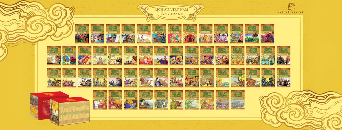 Bộ sách "Lịch sử Việt Nam bằng tranh". Ảnh: Nhà xuất bản