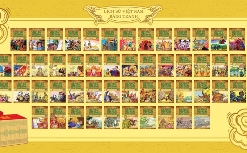 Bộ sách "Lịch sử Việt Nam bằng tranh". Ảnh: Nhà xuất bản