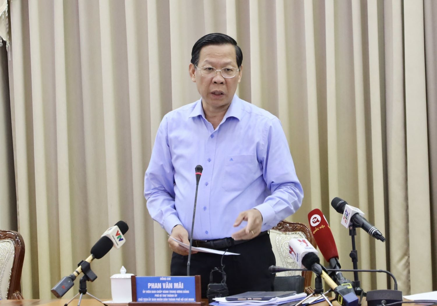Chủ tịch UBND TPHCM Phan Văn Mãi.  Ảnh: Trung tâm báo chí