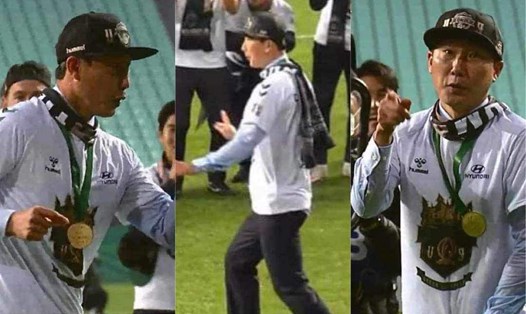 Huấn luyện viên Kim Sang-sik thích nhảy và đọc rap. Ảnh: Cắt từ video