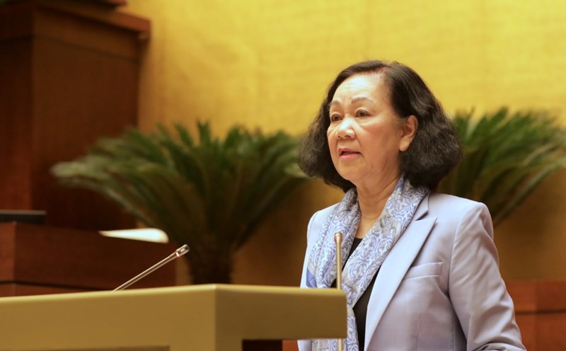 Ủy viên Bộ Chính trị, Thường trực Ban Bí thư, Trưởng Ban Tổ chức Trung ương Trương Thị Mai. Ảnh: Quốc hội