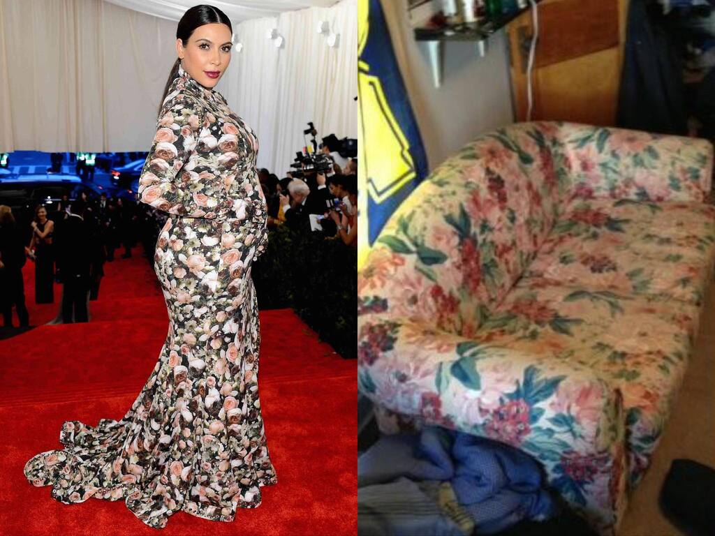 Trang phục của Kim Kardashian tại Met Gala 2013 được ví như cái rèm cửa.