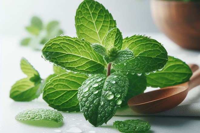 Lợi ích của lá bạc hà giúp giảm sẹo mụn. Ảnh: Ai - Thiện Nhân
